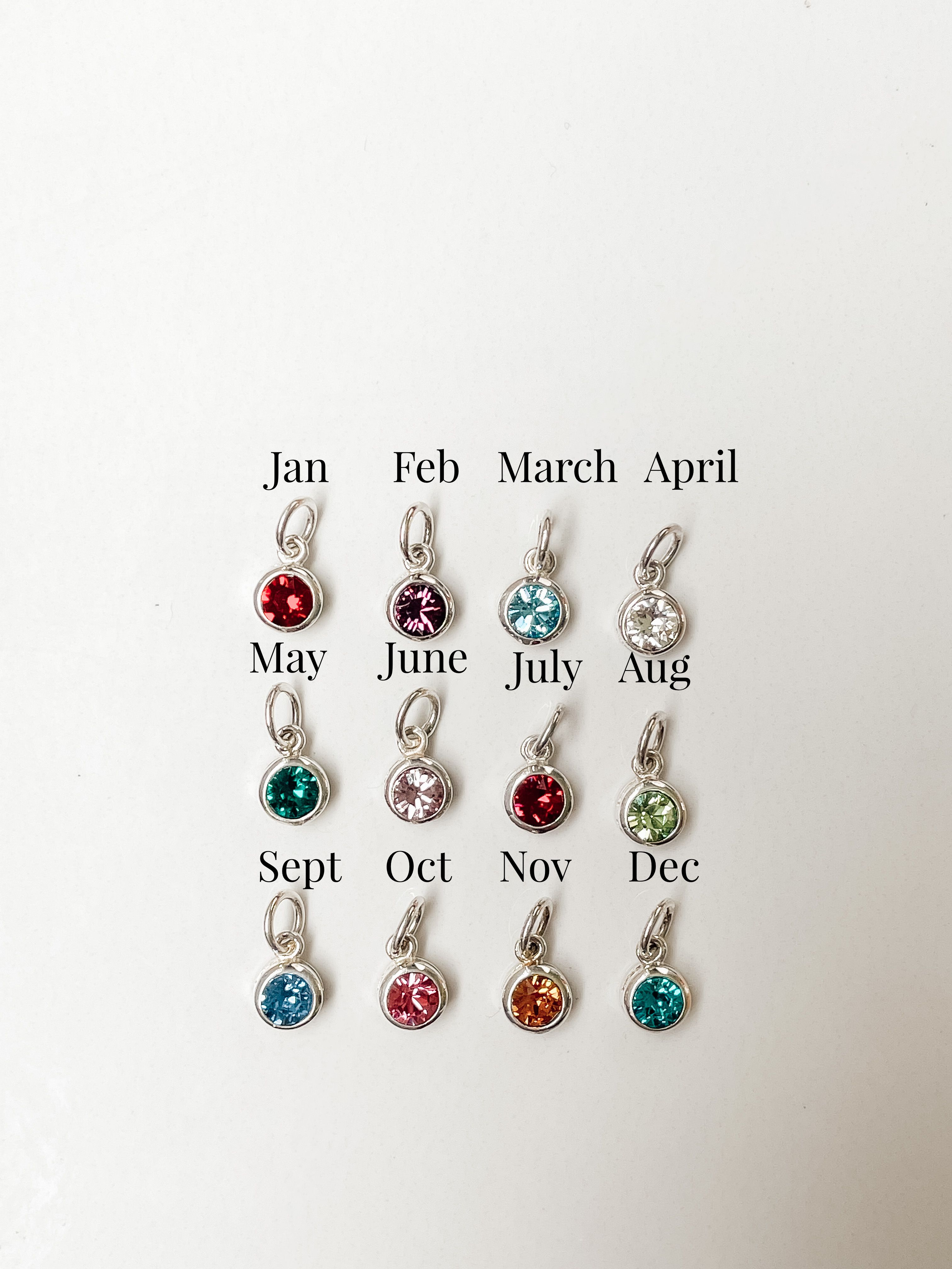 Silver Birthstone Pendant sold by Raquel Rosalie product image thumbnail 3