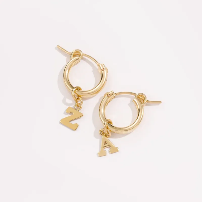 Alpha Charm Earrings sold by Raquel Rosalie