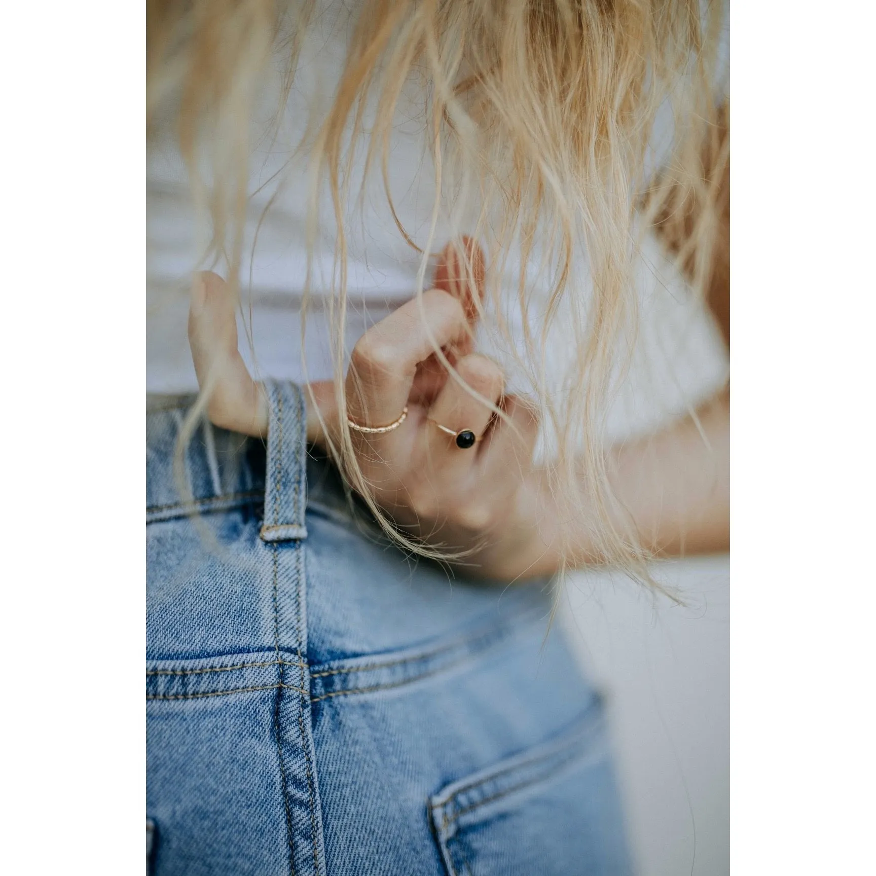 Black Onyx Ring sold by Raquel Rosalie product image thumbnail 3