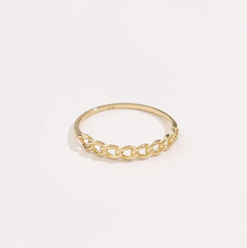 Curb Chain Ring sold by Raquel Rosalie