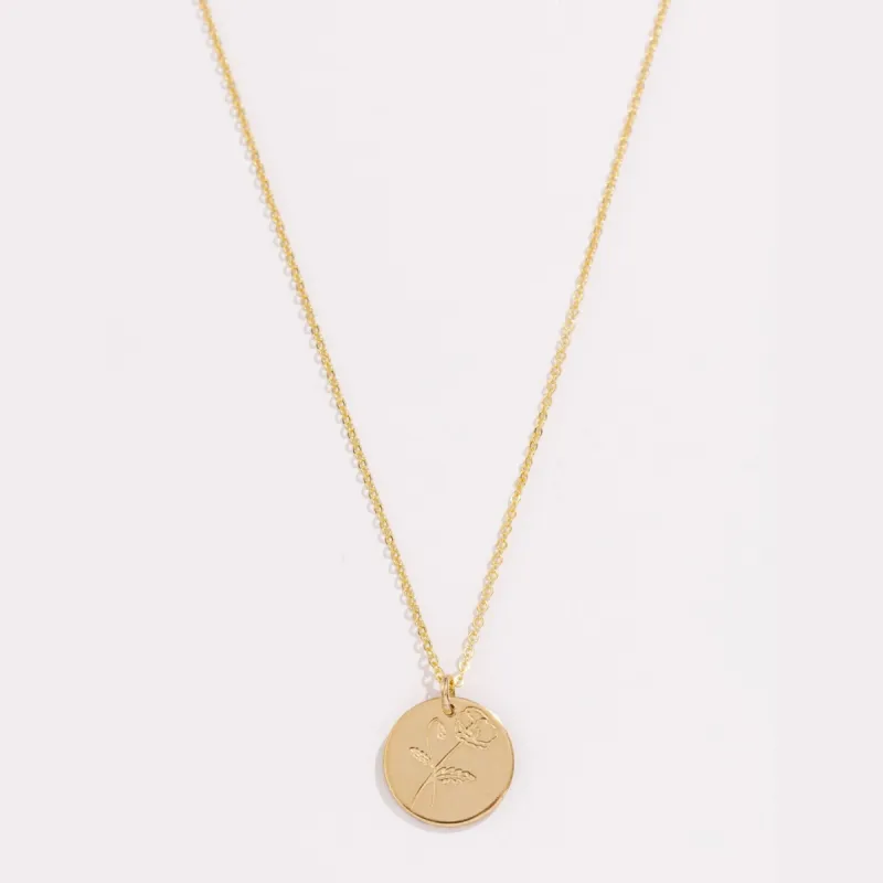 Birthflower Necklace sold by Raquel Rosalie
