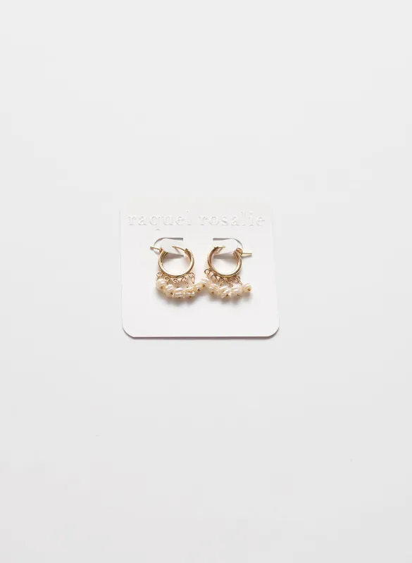 Mini Pearl Drop Hoops sold by Raquel Rosalie