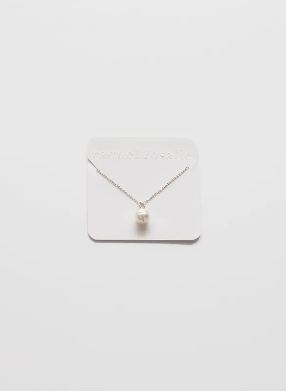 Single Pearl Necklace sold by Raquel Rosalie