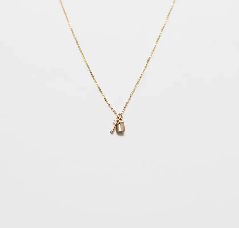 Lock & Key Necklace sold by Raquel Rosalie