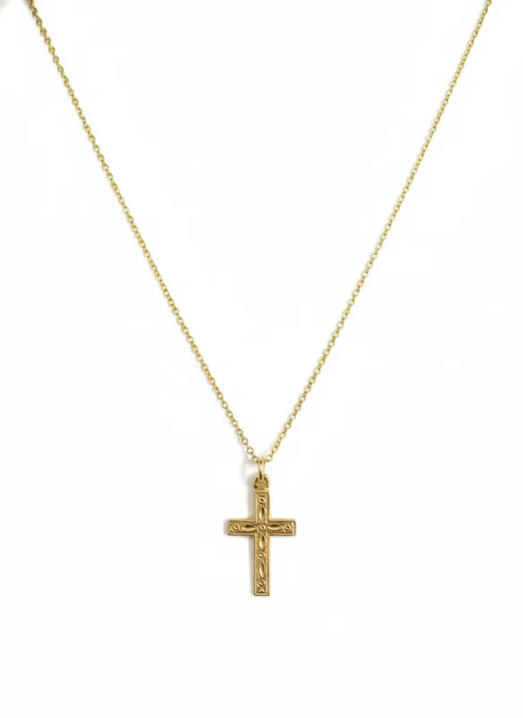 Embellished Cross Necklace sold by Raquel Rosalie