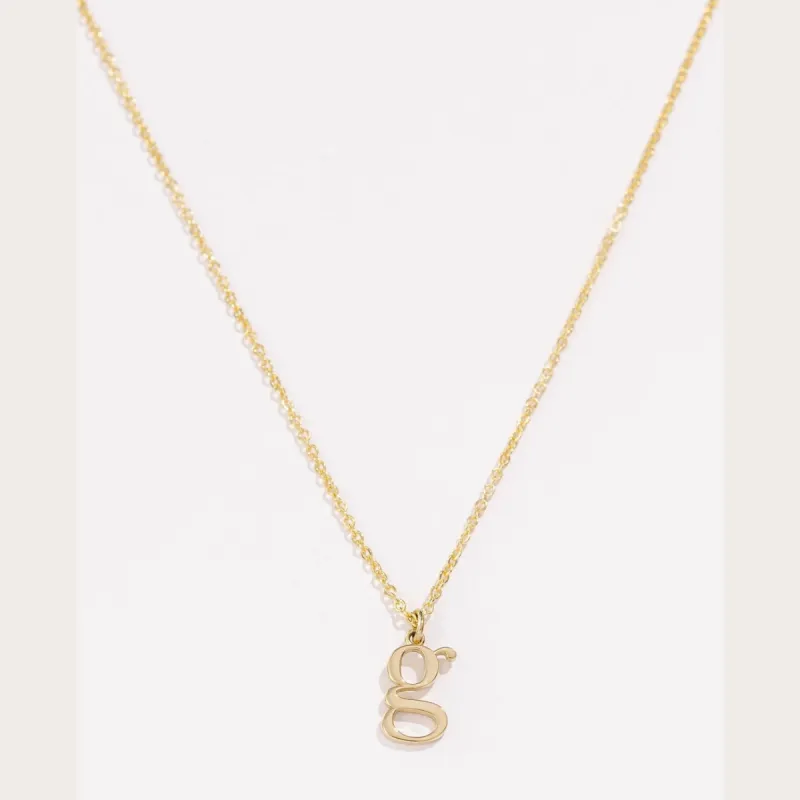 Noble Letter Lowercase Necklace sold by Raquel Rosalie