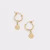 Medallion Drop Hoops sold by Raquel Rosalie