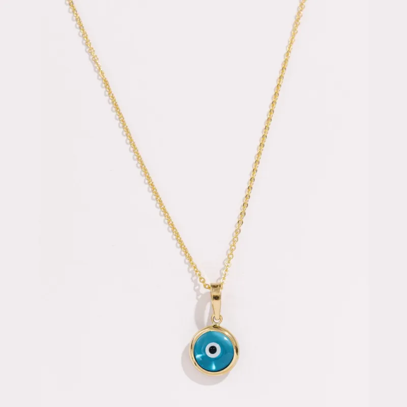 Blue Evil Eye Pendant sold by Raquel Rosalie