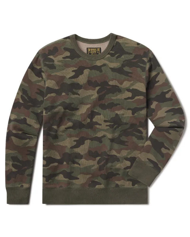 Camo Crewneck made by Steel City