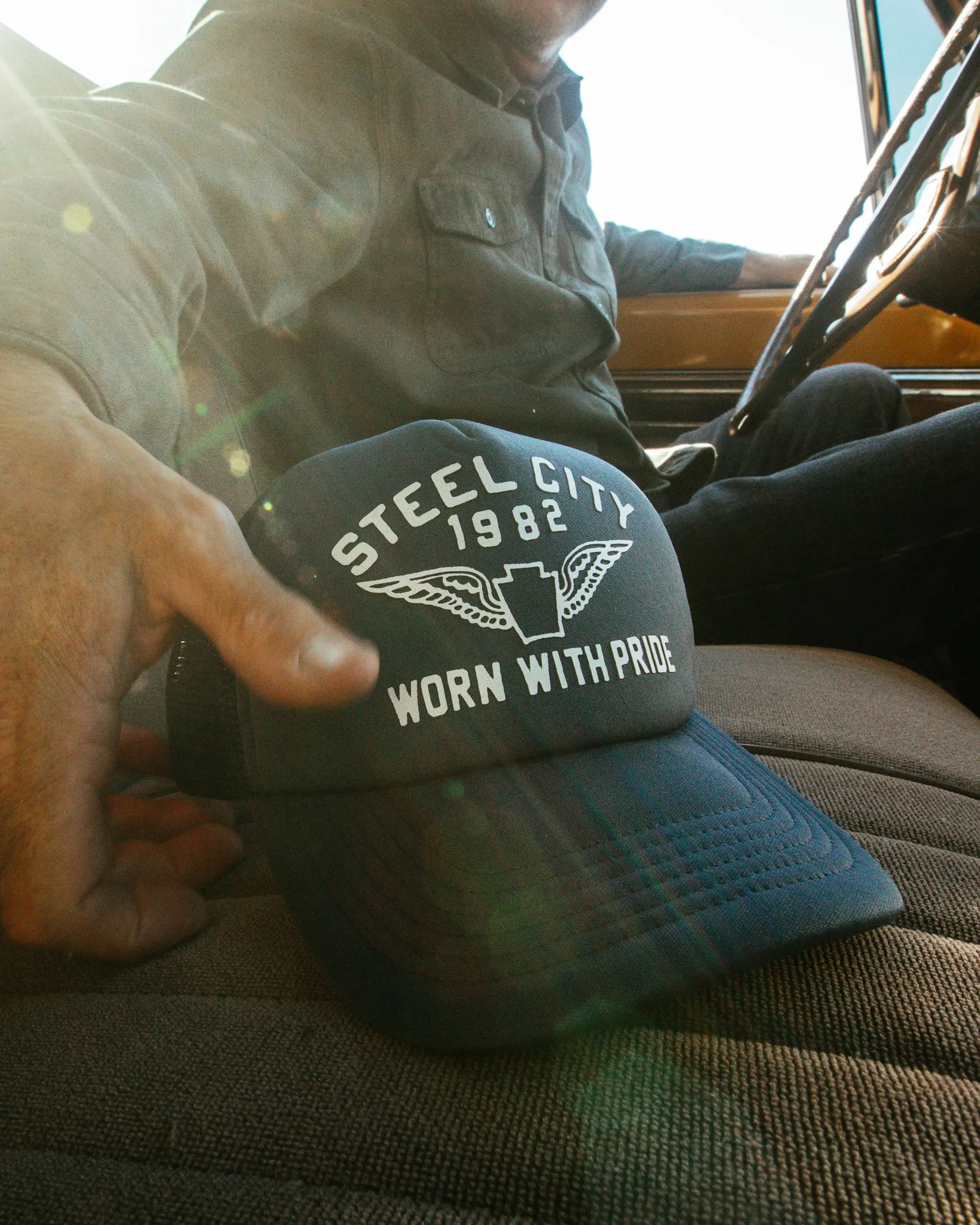 Worn With Pride Trucker Hat sold by Steel City product image thumbnail 2