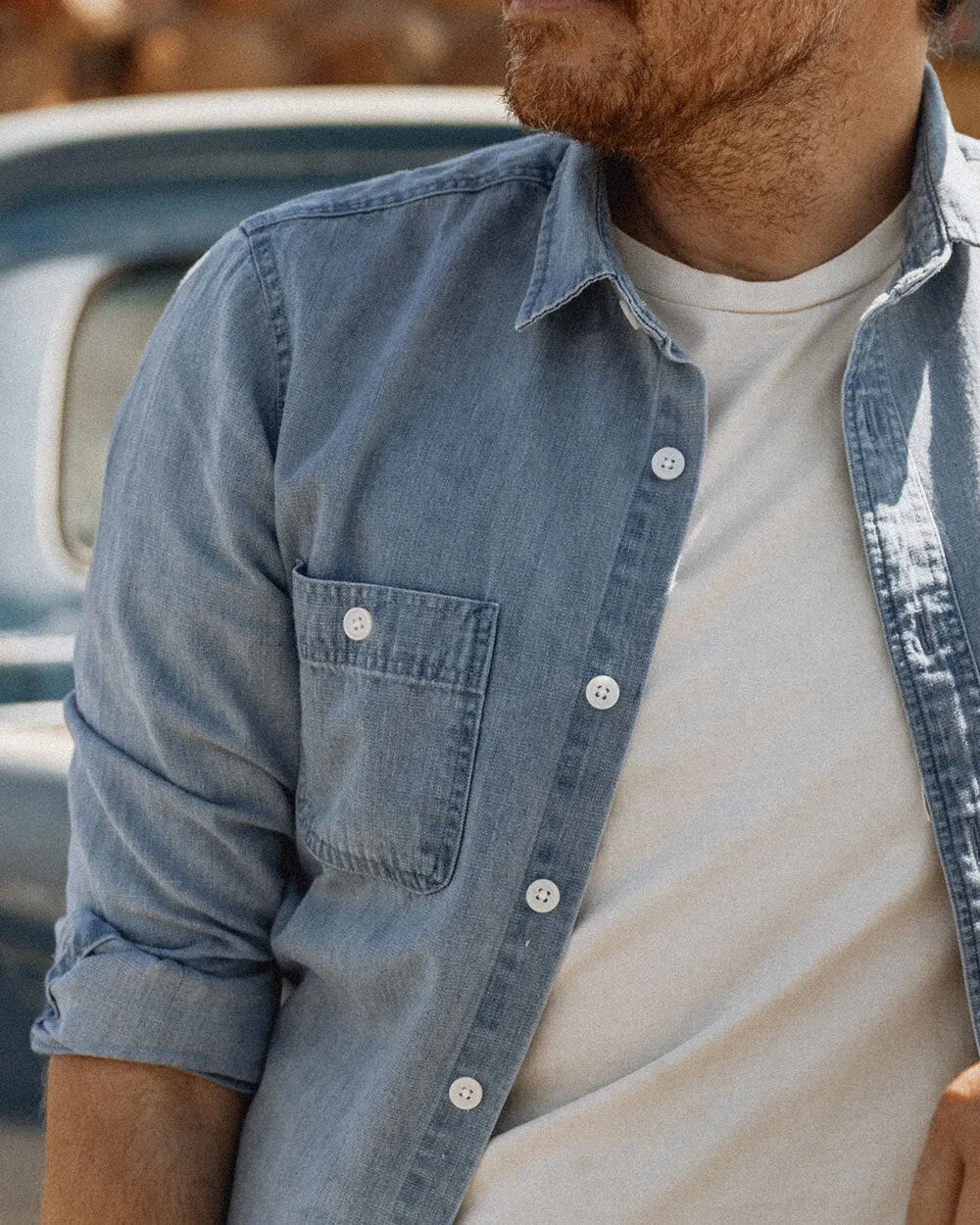 Chambray Shirt sold by Steel City product image thumbnail 4