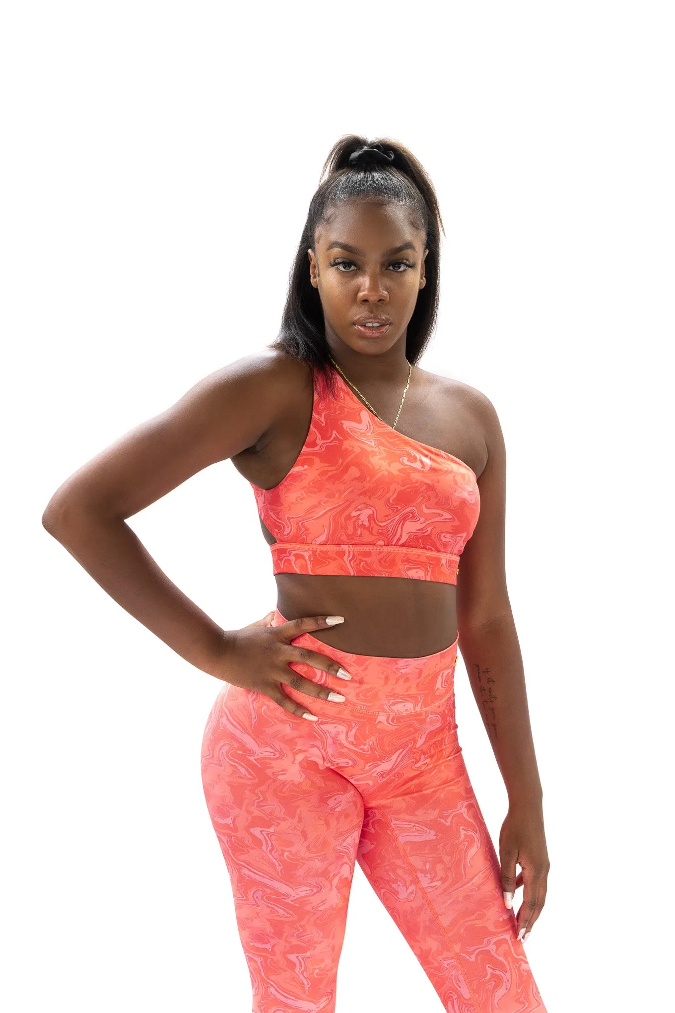 PEACH MARBLE SCRUNCH BUM LEGGINGS sold by FitEet product image thumbnail 5