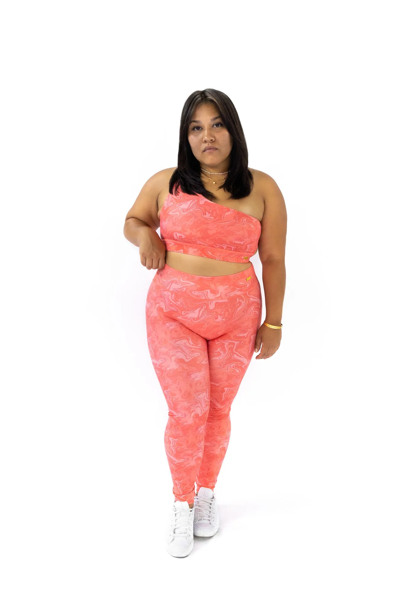 PEACH MARBLE SCRUNCH BUM LEGGINGS sold by FitEet product image thumbnail 2