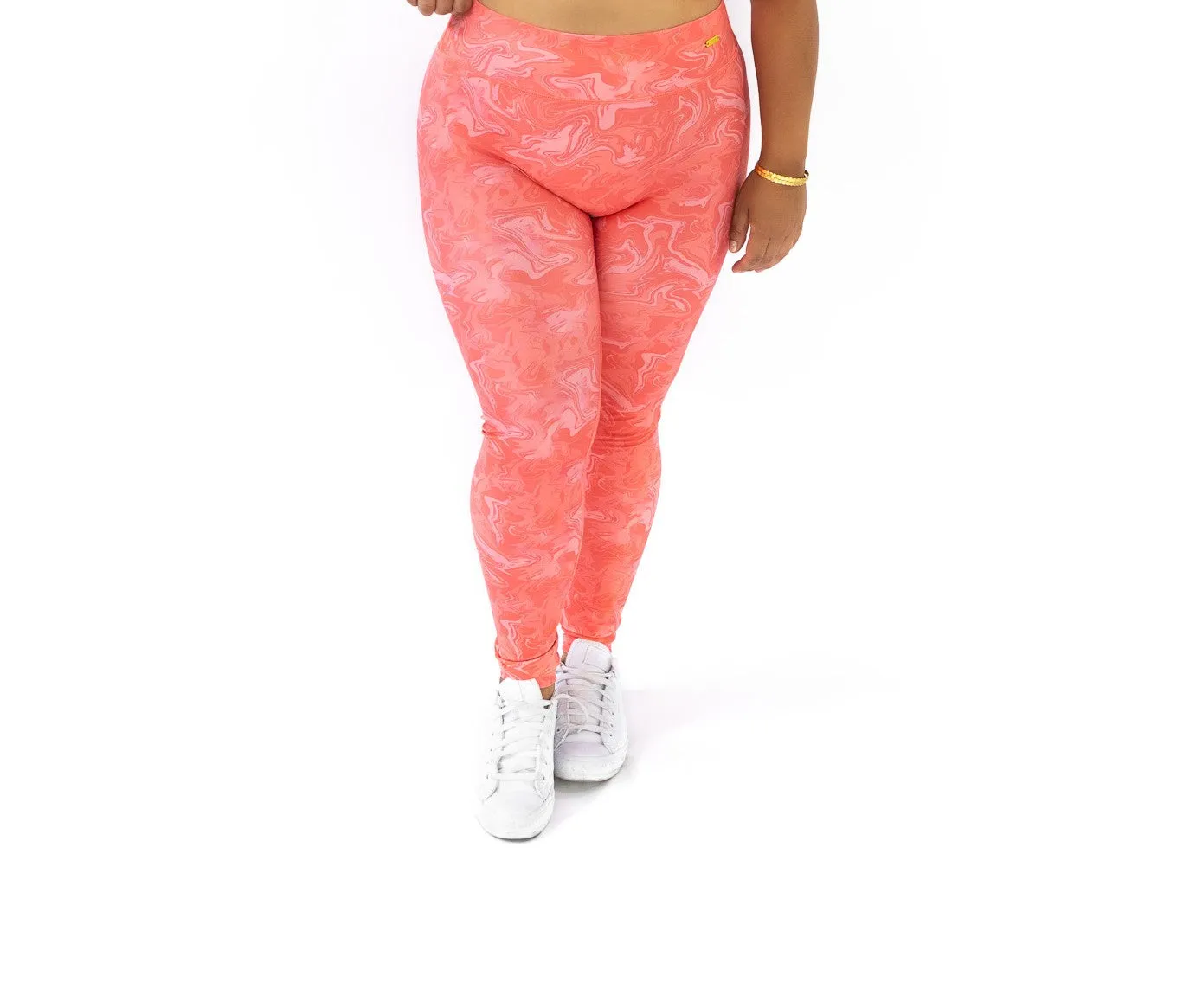PEACH MARBLE SCRUNCH BUM LEGGINGS sold by FitEet