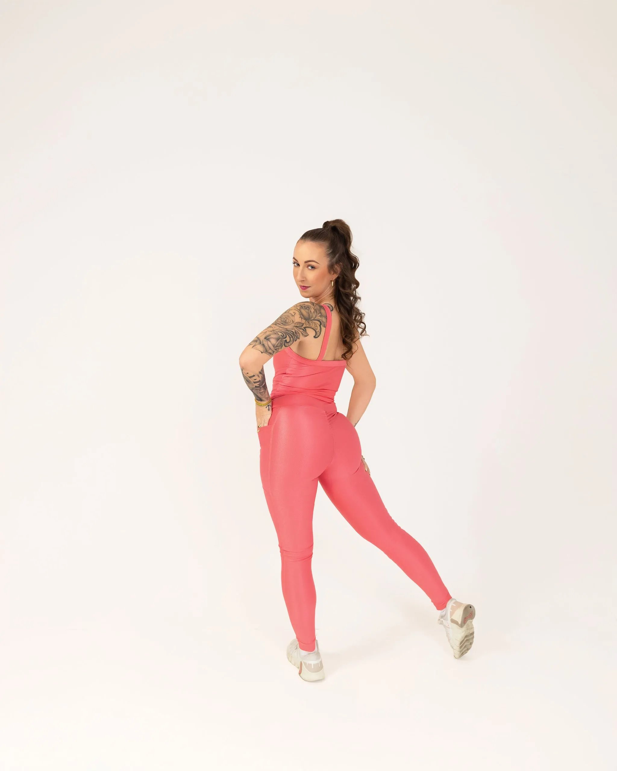 Bold Pocket Leggings- Aqua sold by FitEet product image thumbnail 5