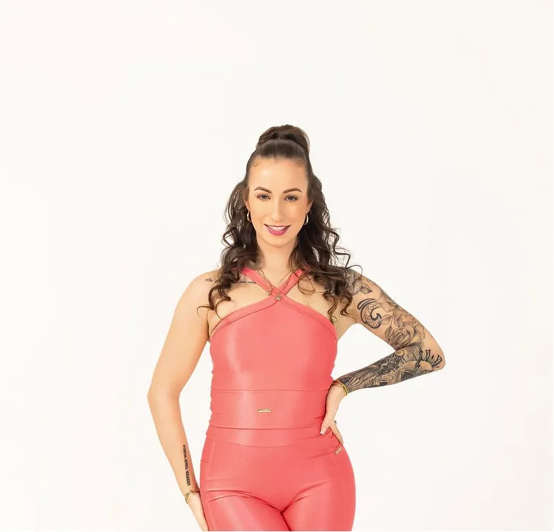 Bold Halter Neck Top- Pink Lemonade sold by FitEet