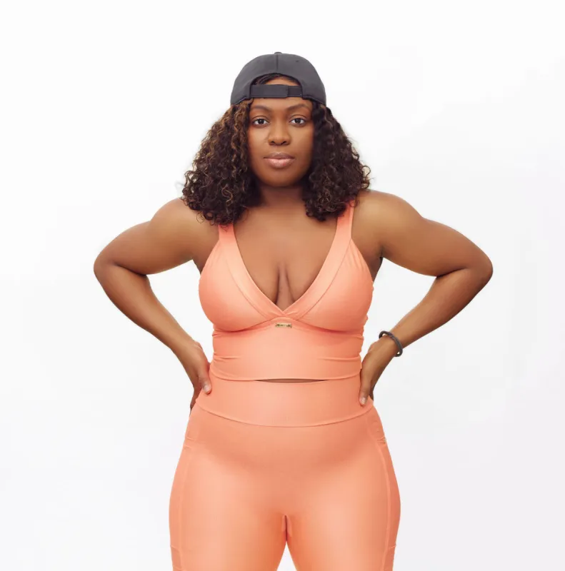 Revive V- Cut Sport Top- Tangerine sold by FitEet