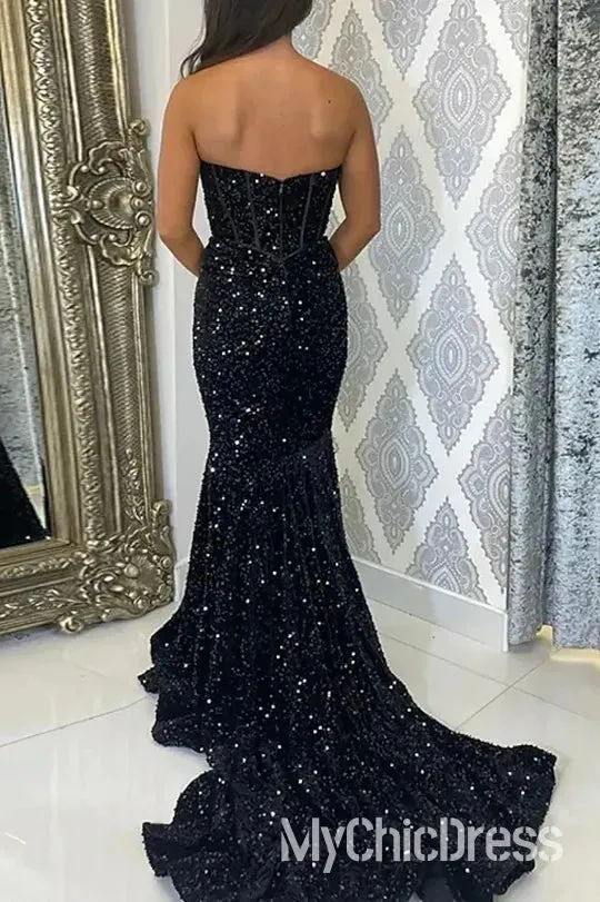 Fully Glitter Sequins Prom Dress Sweetheart Strapless Formal Gowns sold by My Chic Dress product image thumbnail 2