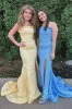 Long Strapless Red Satin Dress for Prom 2025 Mermaid with Slit sold by My Chic Dress