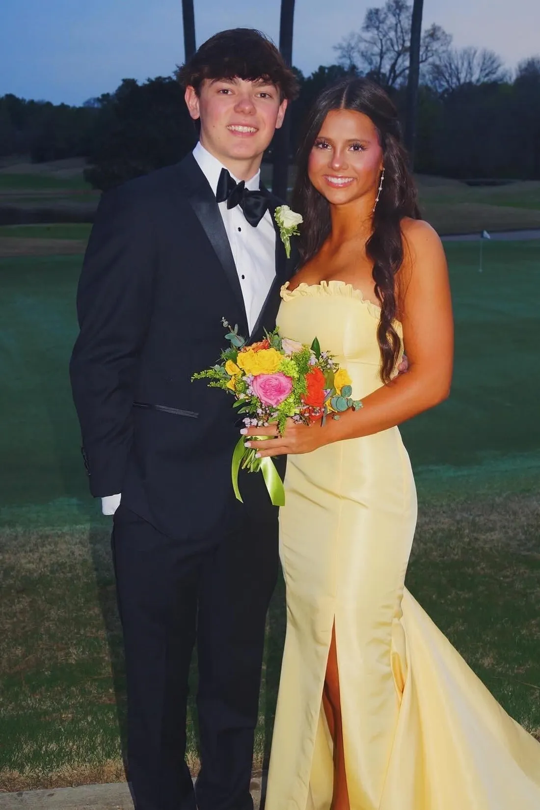 Long Strapless Red Satin Dress for Prom 2025 Mermaid with Slit sold by My Chic Dress product image thumbnail 4