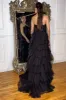 A-Line Strapless Tiered Green Formal Dress V-Neck Layered Prom Gown Chiffon sold by My Chic Dress