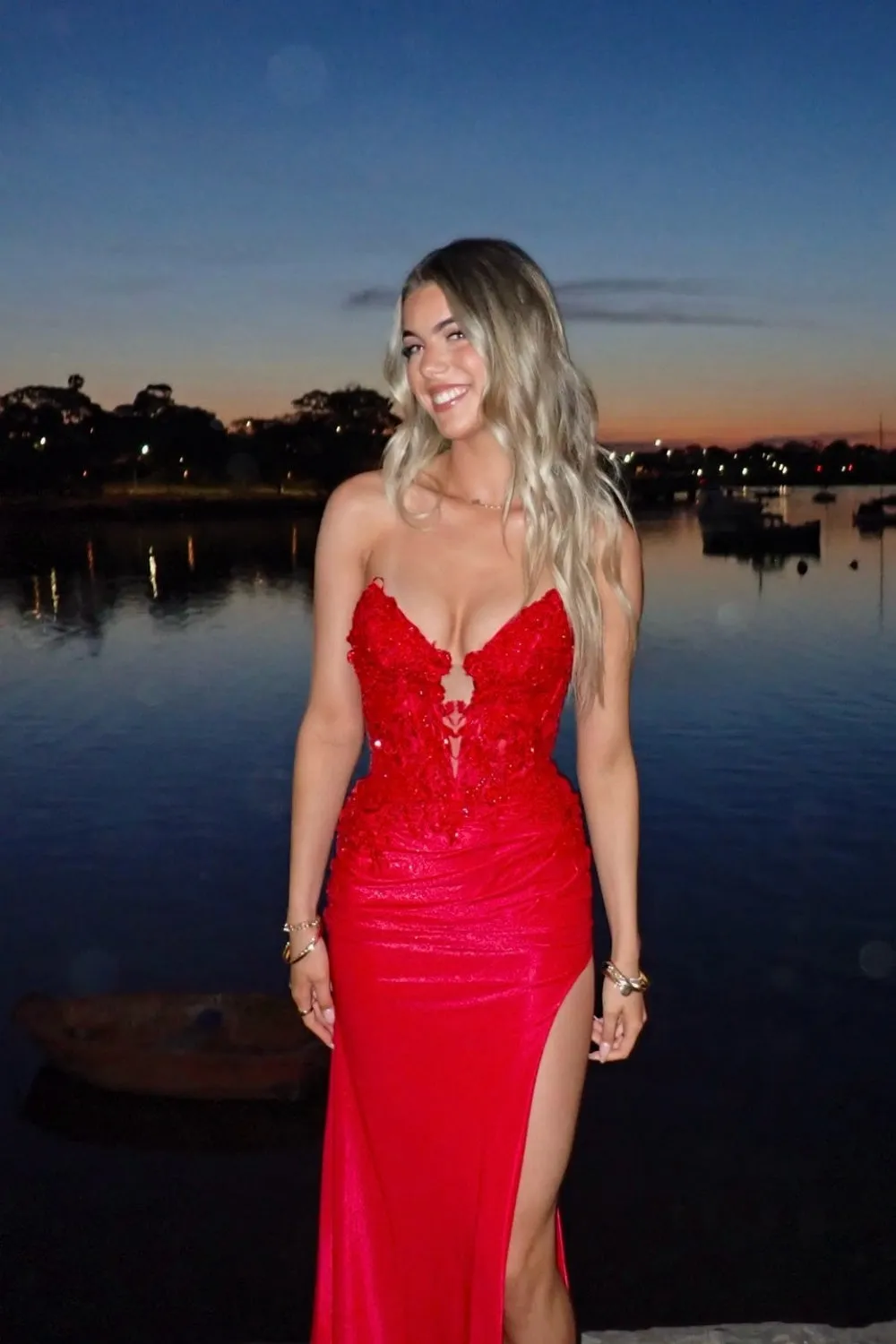 Hot Mermaid Lilac Prom Dresses V-neck Ruched Formal Dress Online sold by My Chic Dress product image thumbnail 3