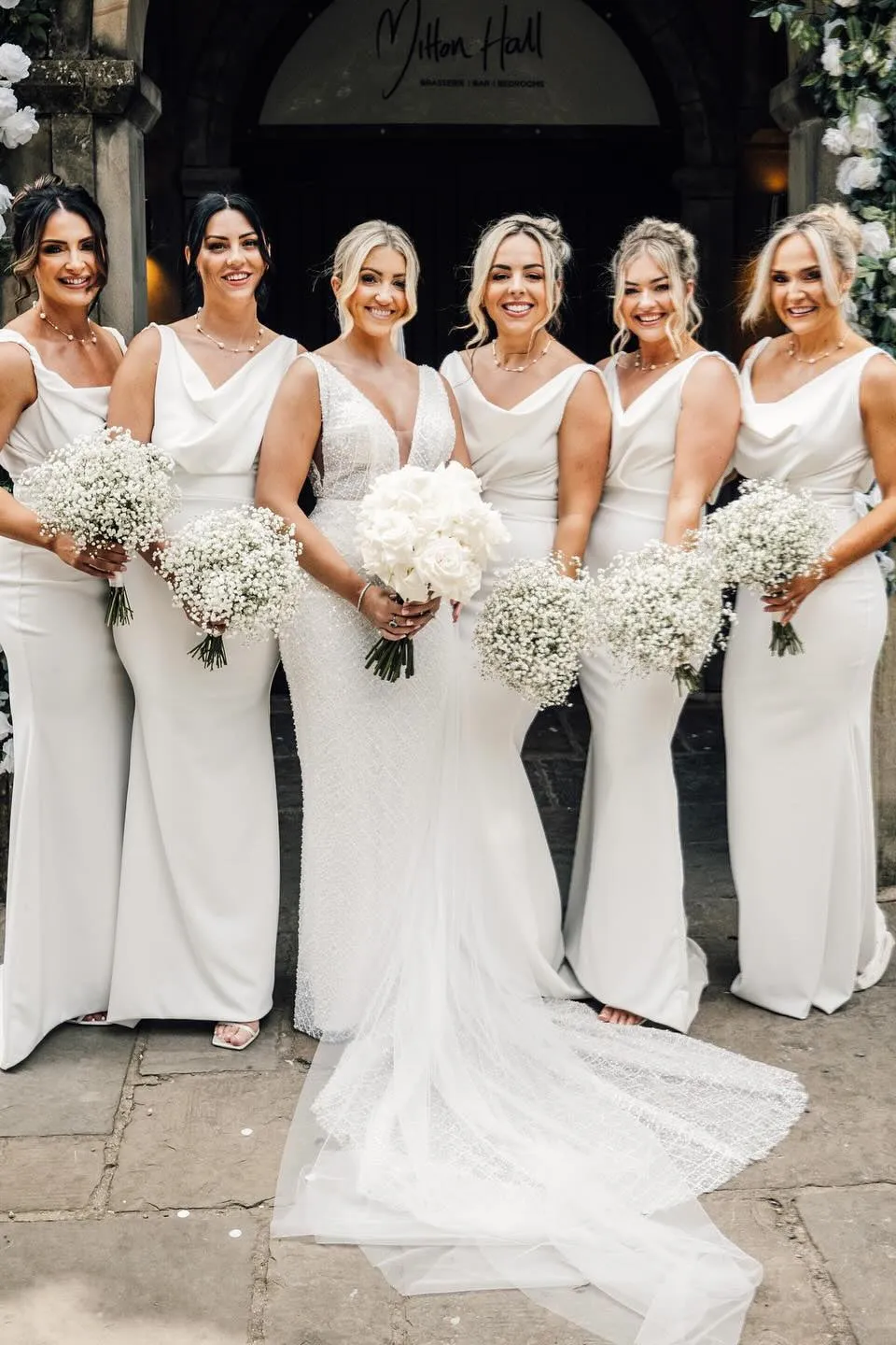 Cheap Champagne Bridesmaid Dress Mermaid with Cowl Neck sold by My Chic Dress product image thumbnail 2