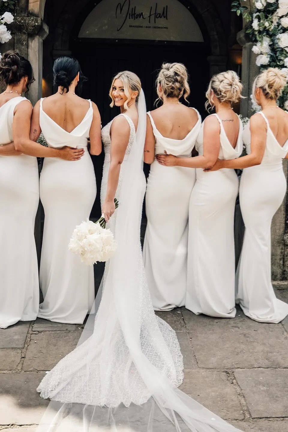 Cheap Champagne Bridesmaid Dress Mermaid with Cowl Neck sold by My Chic Dress product image thumbnail 4