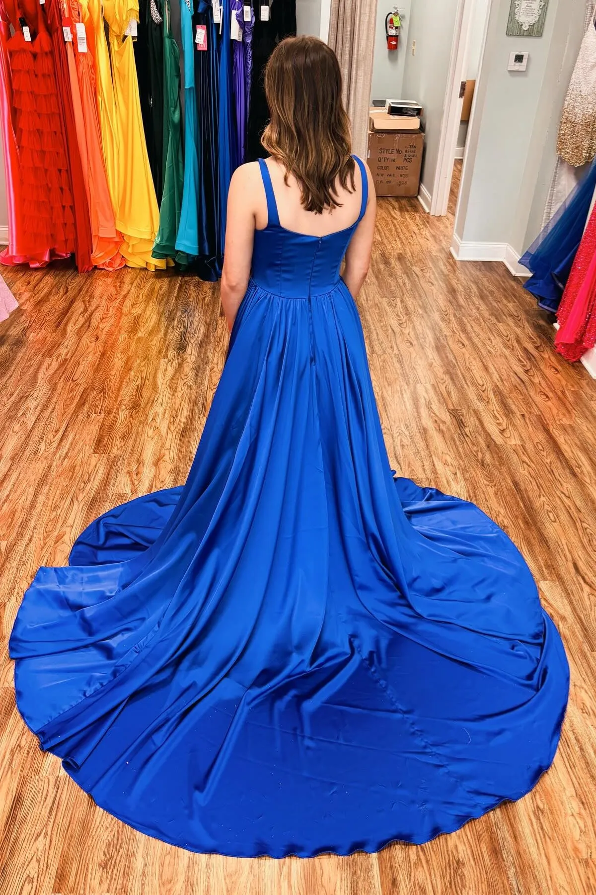 Cheap Long Mermaid Royal Blue Formal Guest Dress for Wedding sold by My Chic Dress product image thumbnail 2