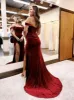 Off Shoulder Mermaid Women's Velvet Evening Dress Slit sold by My Chic Dress
