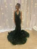 Cheap Long Halter Emerald Green Prom Dresses Sequin Party Formal Dress sold by My Chic Dress