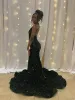 Cheap Long Halter Emerald Green Prom Dresses Sequin Party Formal Dress sold by My Chic Dress