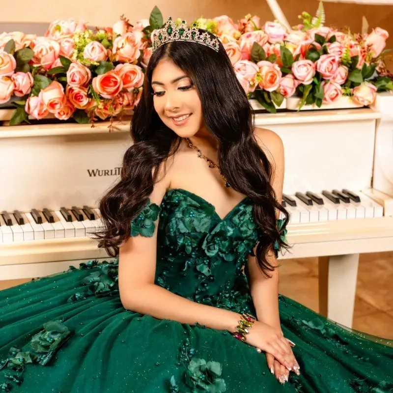 3D Flowers Emerald Green Quinceanera Dresses Ball Gown Quince Dress sold by My Chic Dress product image thumbnail 2