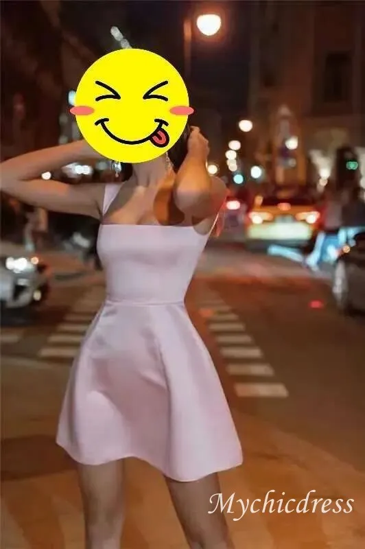 A-Line Beach Mini Wedding Dress Short Sleeveless sold by My Chic Dress product image thumbnail 4