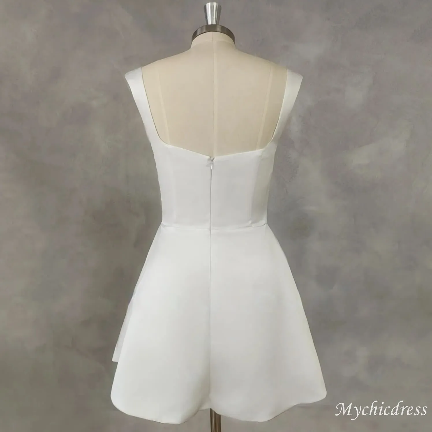 A-Line Beach Mini Wedding Dress Short Sleeveless sold by My Chic Dress product image thumbnail 2