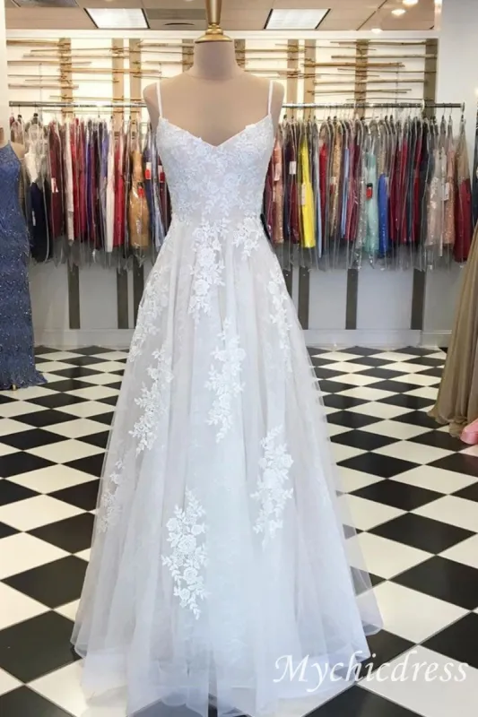 Simple Beach Lace Sleeves Boho Wedding Dresses Online sold by My Chic Dress