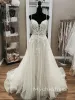 A-Line Lace Beach Wedding Dresses Sleeveless V-neck Tulle Applique sold by My Chic Dress