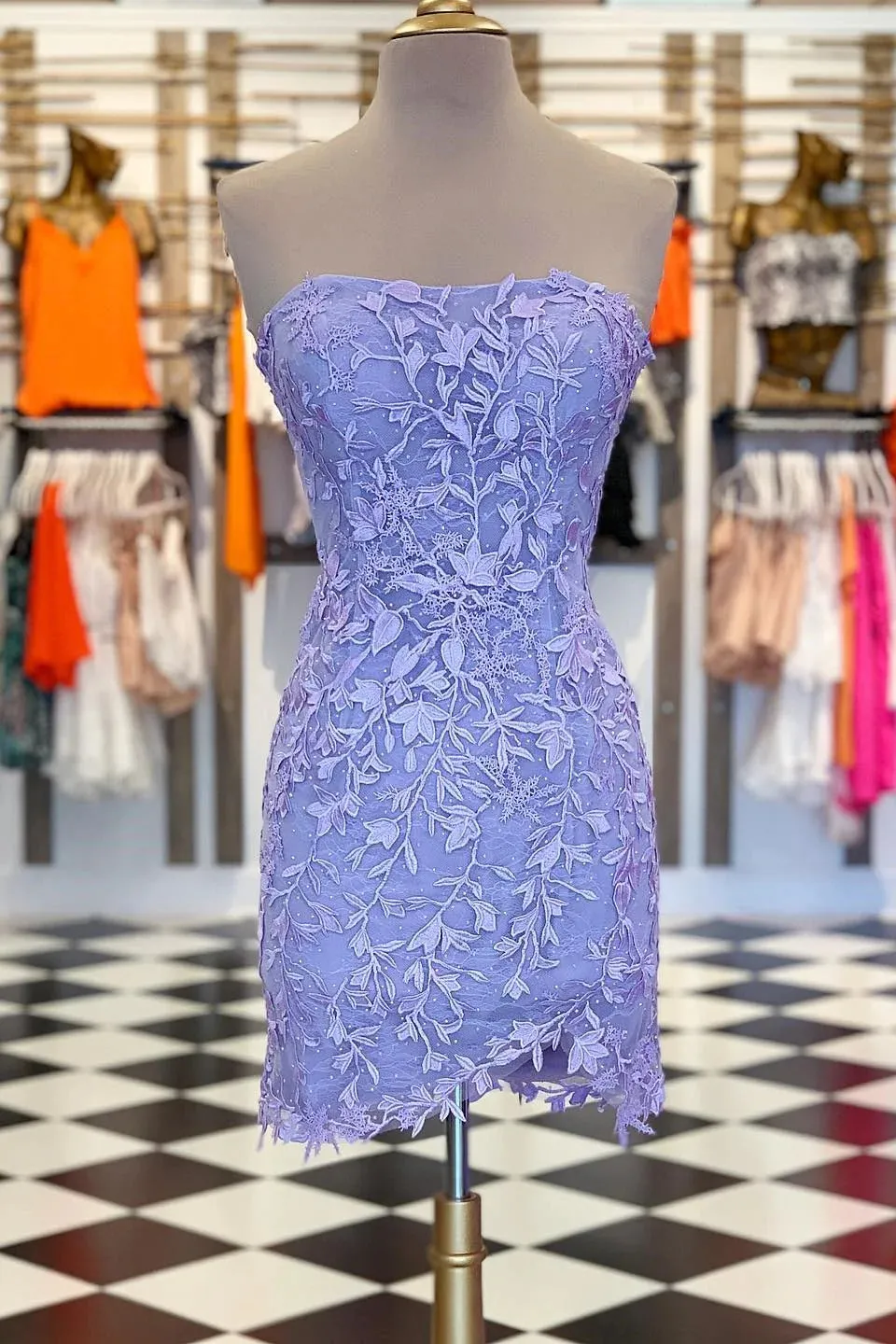 Lace Yellow Bodycon 2025 Homecoming Dresses Short Appliques Beading sold by My Chic Dress product image thumbnail 3