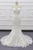 Long Mermaid Lace Beach Wedding Dress Appliques Spaghetti Strap sold by My Chic Dress
