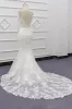 Long Mermaid Lace Beach Wedding Dress Appliques Spaghetti Strap sold by My Chic Dress