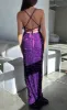 Simple Purple Iridescent Sequin Prom Formal Dresses Mermaid Straps Split sold by My Chic Dress