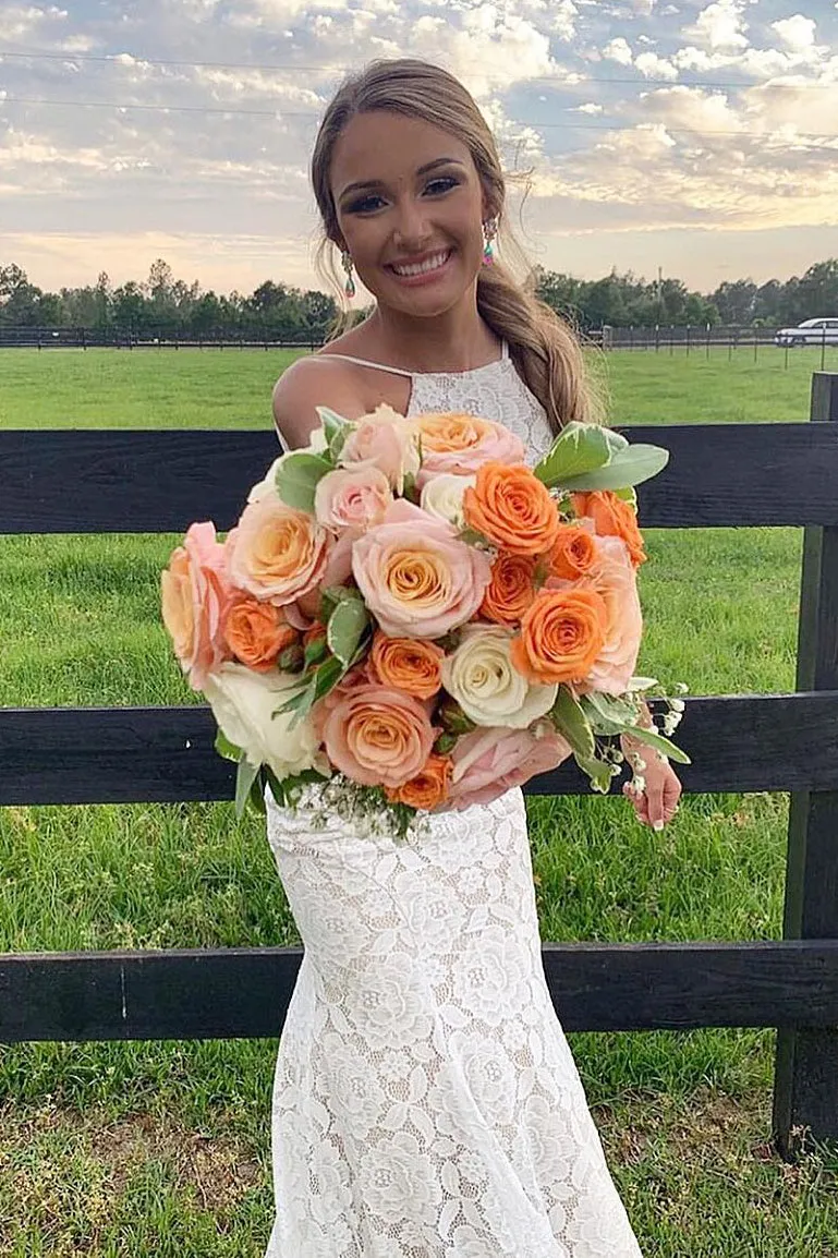 Sexy Yellow Lace Prom Dresses Mermaid Open Back sold by My Chic Dress product image thumbnail 3