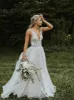 Elegant Lace Applique A Line Real Wedding Gowns V Neck Sleeveless sold by My Chic Dress