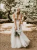 Elegant Lace Applique A Line Real Wedding Gowns V Neck Sleeveless sold by My Chic Dress