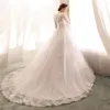 Vintage Custom Long Sleeves Lace Modest Wedding Dresses Cheap Appliques sold by My Chic Dress
