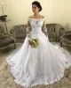 Vintage Long Sleeves Off-the-shoulder Lace Modest Wedding Dresses Discount sold by My Chic Dress