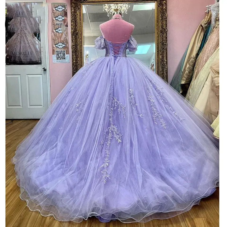 Beaded Tulle Lavender Quinceanera Dresses Ball Gown Sweet 16 Dress sold by My Chic Dress product image thumbnail 2