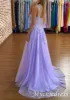 One Shoulder Lace Violet Purple Prom Dresses Long Evening Gown sold by My Chic Dress