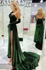 Emerald Green Mermaid Prom Dress Velvet Long Formal Gowns sold by My Chic Dress