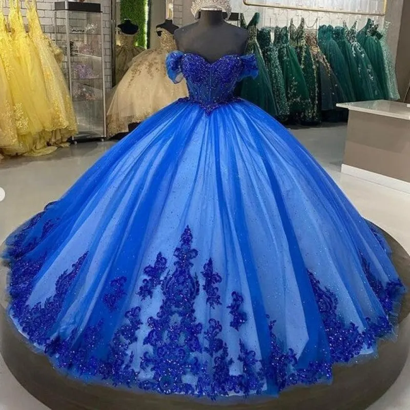 Royal Blue Quinceanera Dresses Beading Sweet 16 Party Vestido De 15 Anos sold by My Chic Dress